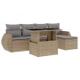 Juego de sofás jardín con cojines 6 pzas ratán sintético beige by , Garden sets - Ref: Foro24-3268499, Price: 402,52 €, Disco...