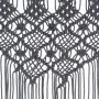 Anthrazitgrauer Makramee-Vorhang aus Baumwolle, 140 x 240 cm von vidaXL, Vorhänge und Gardinen - Ref: Foro24-323995, Preis: 4...