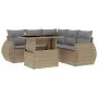 Juego de sofás jardín con cojines 6 pzas ratán sintético beige by , Garden sets - Ref: Foro24-3268529, Price: 455,72 €, Disco...