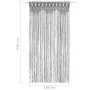 Anthrazitgrauer Makramee-Vorhang aus Baumwolle, 140 x 240 cm von vidaXL, Vorhänge und Gardinen - Ref: Foro24-323995, Preis: 4...