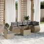 Set sofás de jardín 7 piezas y cojines ratán sintético beige by , Garden sets - Ref: Foro24-3268569, Price: 518,96 €, Discoun...
