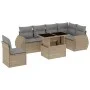 Set sofás de jardín 7 piezas y cojines ratán sintético beige by , Garden sets - Ref: Foro24-3268569, Price: 518,96 €, Discoun...