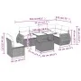 Gartensofagarnitur 7-teilig mit Kissen aus synthetischem Rattan in Beige. von , Gartensets - Ref: Foro24-3268569, Preis: 521,...