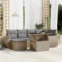Set sofás de jardín 7 piezas y cojines ratán sintético beige by , Garden sets - Ref: Foro24-3268679, Price: 498,45 €, Discoun...