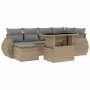 Set sofás de jardín 7 piezas y cojines ratán sintético beige by , Garden sets - Ref: Foro24-3268679, Price: 498,45 €, Discoun...