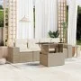 Juego de sofás jardín con cojines 5 pzas ratán sintético beige by , Garden sets - Ref: Foro24-3268988, Price: 398,95 €, Disco...
