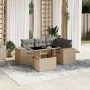 Juego de sofás jardín con cojines 5 pzas ratán sintético beige by , Garden sets - Ref: Foro24-3269139, Price: 400,59 €, Disco...