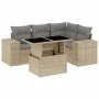 Juego de sofás jardín con cojines 5 pzas ratán sintético beige by , Garden sets - Ref: Foro24-3269139, Price: 400,59 €, Disco...