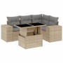 Juego de sofás jardín con cojines 5 pzas ratán sintético beige by , Garden sets - Ref: Foro24-3269139, Price: 388,08 €, Disco...
