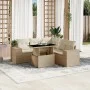 Juego de sofás jardín con cojines 6 pzas ratán sintético beige by , Garden sets - Ref: Foro24-3269158, Price: 492,46 €, Disco...