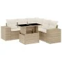 Juego de sofás jardín con cojines 6 pzas ratán sintético beige by , Garden sets - Ref: Foro24-3269158, Price: 492,46 €, Disco...