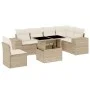 Gartensofagarnitur 7-teilig mit Kissen aus synthetischem Rattan in Beige. von , Gartensets - Ref: Foro24-3269198, Preis: 535,...
