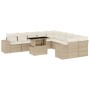 Set de sofás de jardín 11pzas con cojines ratán sintético beige by , Garden sets - Ref: Foro24-3269428, Price: 750,55 €, Disc...