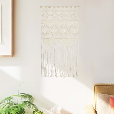 Cotton macrame wall decoration 40x80 cm by vidaXL, Decorative upholstery - Ref: Foro24-323997, Price: 22,23 €, Discount: %
