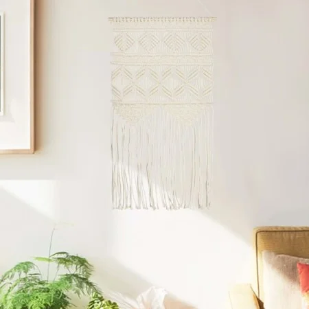 Cotton macrame wall decoration 40x80 cm by vidaXL, Decorative upholstery - Ref: Foro24-323997, Price: 21,76 €, Discount: %