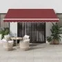 Toldo retráctil manual con luces LED burdeos 400x350 cm by , Awnings - Ref: Foro24-3214983, Price: 382,57 €, Discount: %