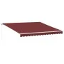 Toldo retráctil manual con luces LED burdeos 400x350 cm by , Awnings - Ref: Foro24-3214983, Price: 382,57 €, Discount: %