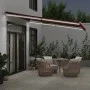 Toldo retráctil manual con luces LED burdeos 400x350 cm by , Awnings - Ref: Foro24-3214983, Price: 382,57 €, Discount: %