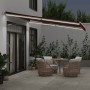 Toldo retráctil manual con luces LED burdeos 400x350 cm by , Awnings - Ref: Foro24-3214983, Price: 414,10 €, Discount: %