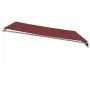 Toldo retráctil manual con luces LED burdeos 400x350 cm by , Awnings - Ref: Foro24-3214983, Price: 382,57 €, Discount: %