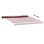 Toldo retráctil manual con luces LED burdeos 400x350 cm by , Awnings - Ref: Foro24-3214983, Price: 382,57 €, Discount: %