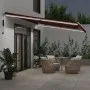 Toldo retráctil automático con luces LED burdeos 600x300 cm by , Awnings - Ref: Foro24-3214981, Price: 781,54 €, Discount: %