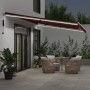 Toldo retráctil automático con luces LED burdeos 600x300 cm by , Awnings - Ref: Foro24-3214981, Price: 920,73 €, Discount: %