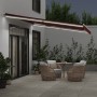 Manuelle ausfahrbare Markise mit LED-Lichtern in Bordeauxrot, 450x300 cm. von , Markisen - Ref: Foro24-3214976, Preis: 388,81...