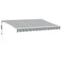 Toldo retráctil automático gris antracita y blanco 350x250 cm by , Awnings - Ref: Foro24-3310227, Price: 334,43 €, Discount: %