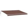 Toldo retráctil automático con luces LED marrón 500x300 cm by , Awnings - Ref: Foro24-3215384, Price: 664,48 €, Discount: %