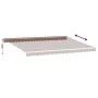 Toldo retráctil automático con luces LED marrón 500x300 cm by , Awnings - Ref: Foro24-3215384, Price: 664,48 €, Discount: %