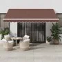 Toldo retráctil automático con luces LED marrón 400x350 cm by , Awnings - Ref: Foro24-3215390, Price: 597,17 €, Discount: %