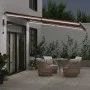 Toldo retráctil automático con luces LED marrón 400x350 cm by , Awnings - Ref: Foro24-3215390, Price: 597,17 €, Discount: %