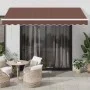 Automatische ausfahrbare Markise mit LED-Lichtern in Braun, 350x250 cm. von , Markisen - Ref: Foro24-3215378, Preis: 486,86 €...