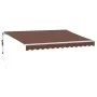 Automatische ausfahrbare Markise mit LED-Lichtern in Braun, 350x250 cm. von , Markisen - Ref: Foro24-3215378, Preis: 486,86 €...