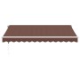 Toldo retráctil automático con luces LED marrón 350x250 cm de , Toldos - Ref: Foro24-3215378, Precio: 499,13 €, Descuento: %