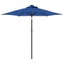 Sombrilla de jardín con poste de acero azul 225x225x212 cm de , Sombrillas - Ref: Foro24-4005065, Precio: 57,00 €, Descuento: %