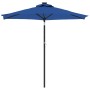 Sombrilla de jardín con poste de acero azul 225x225x212 cm de , Sombrillas - Ref: Foro24-4005065, Precio: 57,00 €