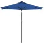 Sombrilla de jardín con poste de acero azul 225x225x212 cm de , Sombrillas - Ref: Foro24-4005065, Precio: 55,76 €, Descuento: %
