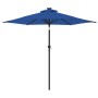 Sombrilla de jardín con poste de acero azul 225x225x212 cm de , Sombrillas - Ref: Foro24-4005065, Precio: 57,00 €, Descuento: %
