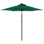 Sombrilla jardín con luces LED poste acero verde 225x225x212 cm by , Umbrellas - Ref: Foro24-4005067, Price: 76,51 €, Discoun...