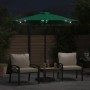 Sombrilla jardín con luces LED poste acero verde 225x225x212 cm by , Umbrellas - Ref: Foro24-4005067, Price: 76,51 €, Discoun...