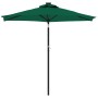 Sombrilla jardín con luces LED poste acero verde 225x225x212 cm de , Sombrillas - Ref: Foro24-4005067, Precio: 72,01 €
