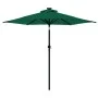 Sombrilla jardín con luces LED poste acero verde 225x225x212 cm by , Umbrellas - Ref: Foro24-4005067, Price: 75,02 €, Discoun...