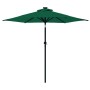 Sombrilla jardín con luces LED poste acero verde 225x225x212 cm by , Umbrellas - Ref: Foro24-4005067, Price: 76,51 €, Discoun...
