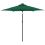 Sombrilla jardín con luces LED poste acero verde 225x225x212 cm by , Umbrellas - Ref: Foro24-4005067, Price: 76,51 €, Discoun...