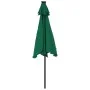 Sombrilla jardín con luces LED poste acero verde 225x225x212 cm by , Umbrellas - Ref: Foro24-4005067, Price: 75,02 €, Discoun...