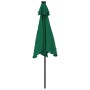 Sombrilla jardín con luces LED poste acero verde 225x225x212 cm by , Umbrellas - Ref: Foro24-4005067, Price: 76,51 €, Discoun...