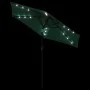 Gartenschirm mit LED-Lichtern, Stahlmast, grün, 225x225x212 cm. von , Sonnenschirme - Ref: Foro24-4005067, Preis: 75,02 €, Ra...