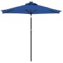 Sombrilla jardín con luces LED poste acero azul 225x225x212 cm by , Umbrellas - Ref: Foro24-4005073, Price: 84,01 €, Discount: %
